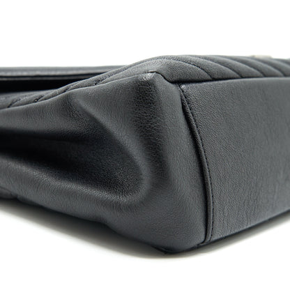 SAINT LAURENT / YSL COLLEGE IN MATELASSE LEATHER BLACK