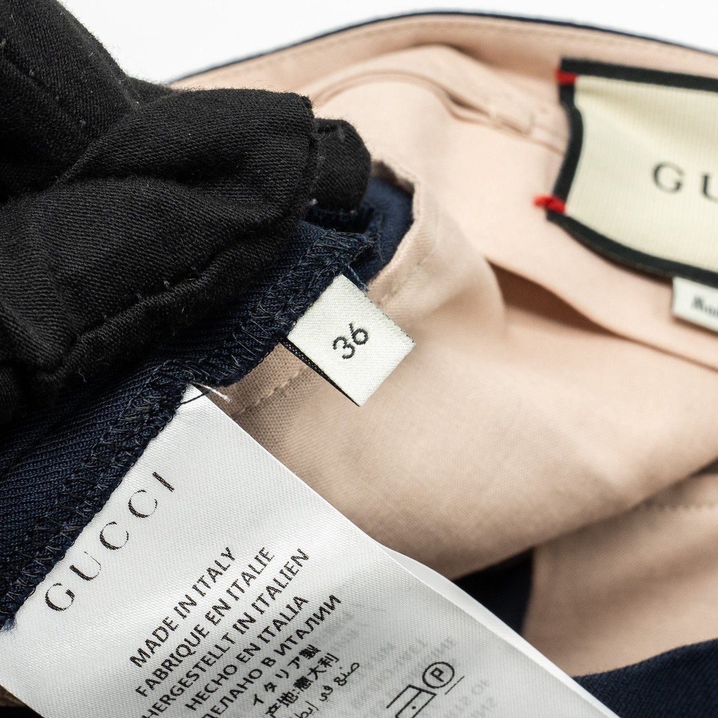 Gucci Size 36 Cherry Print Culotte Trouser Cotton/Wool Navy