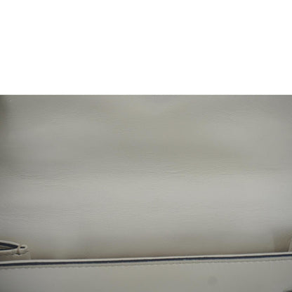 GUCCI Broadway Pearl Bee Mini Leather Shoulder Bag White 453778