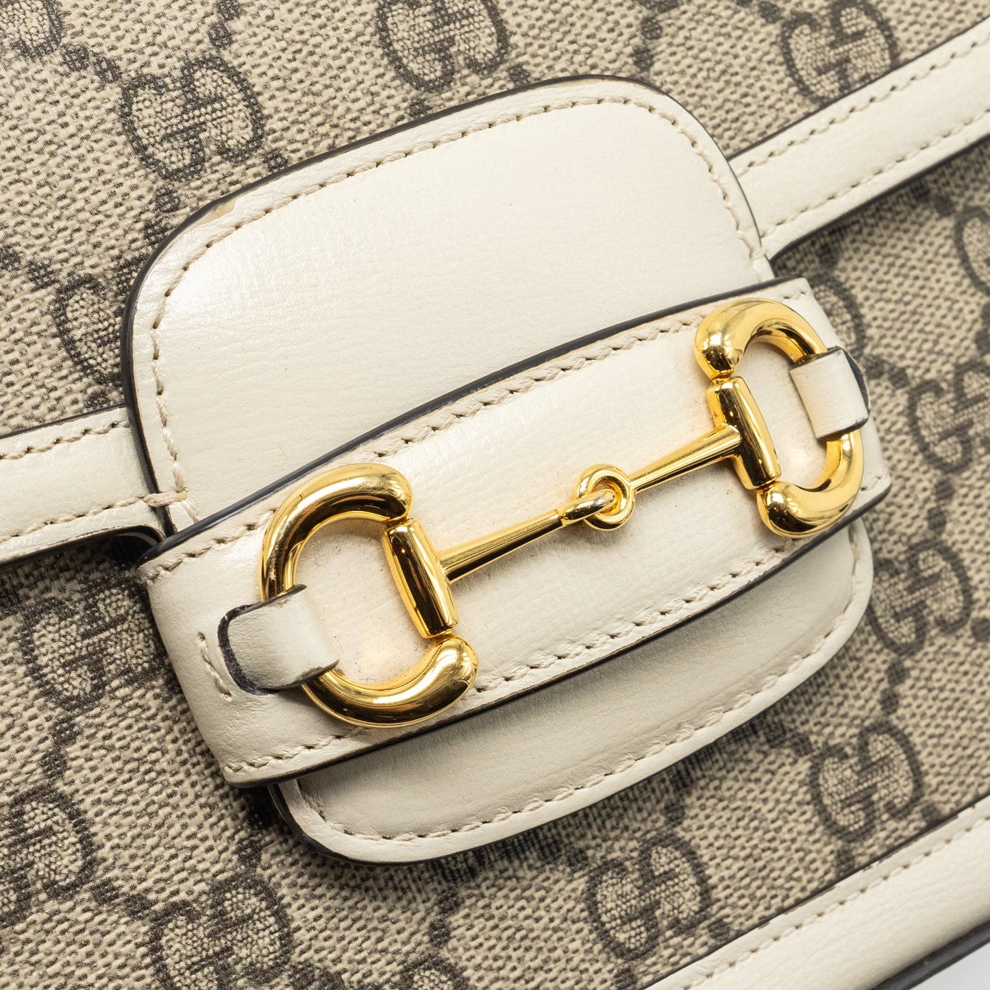 GUCCI Mini Hoursebit 1955 Bag GG Supreme Canvas/Leather