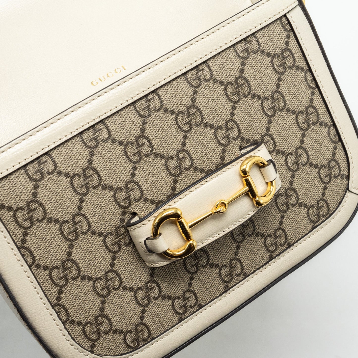 GUCCI Mini Hoursebit 1955 Bag GG Supreme Canvas/Leather