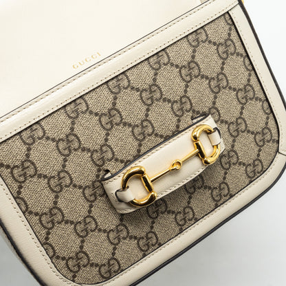 GUCCI Mini Hoursebit 1955 Bag GG Supreme Canvas/Leather
