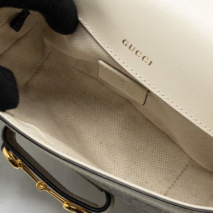 GUCCI Mini Hoursebit 1955 Bag GG Supreme Canvas/Leather