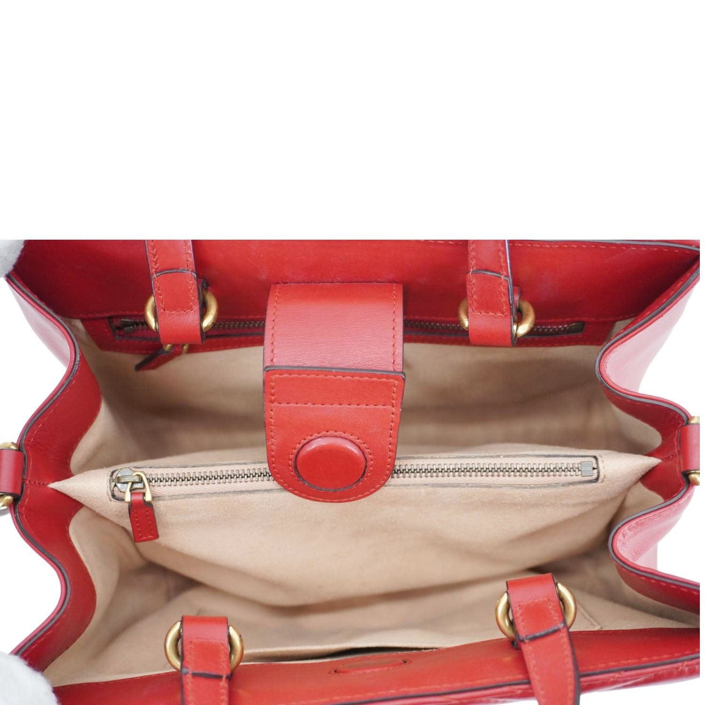 GUCCI GG Marmont Calfskin Matelasse Leather Shoulder Bag Red 448054