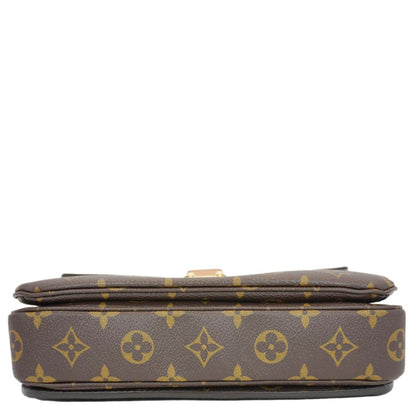 LOUIS VUITTON Metis Pochette Monogram Canvas Crossbody Bag Brown