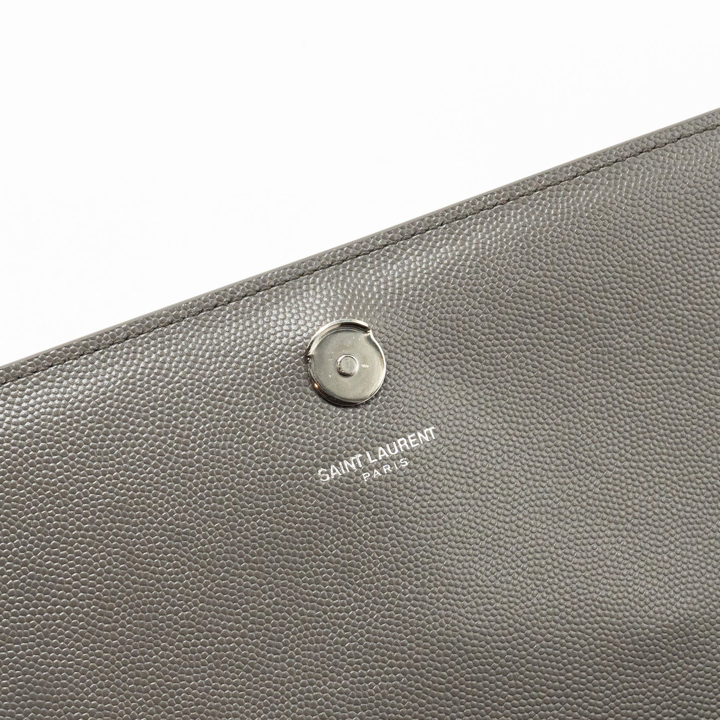 Saint Laurent/YSL Medium Kate Bag Grained Calfskin Grey SHW