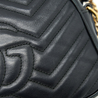 Gucci Marmont small matelasse shoulder bag black