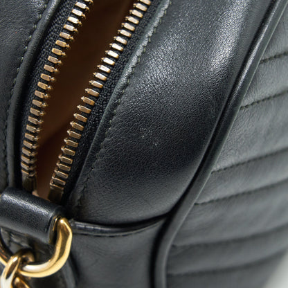 Gucci Marmont small matelasse shoulder bag black