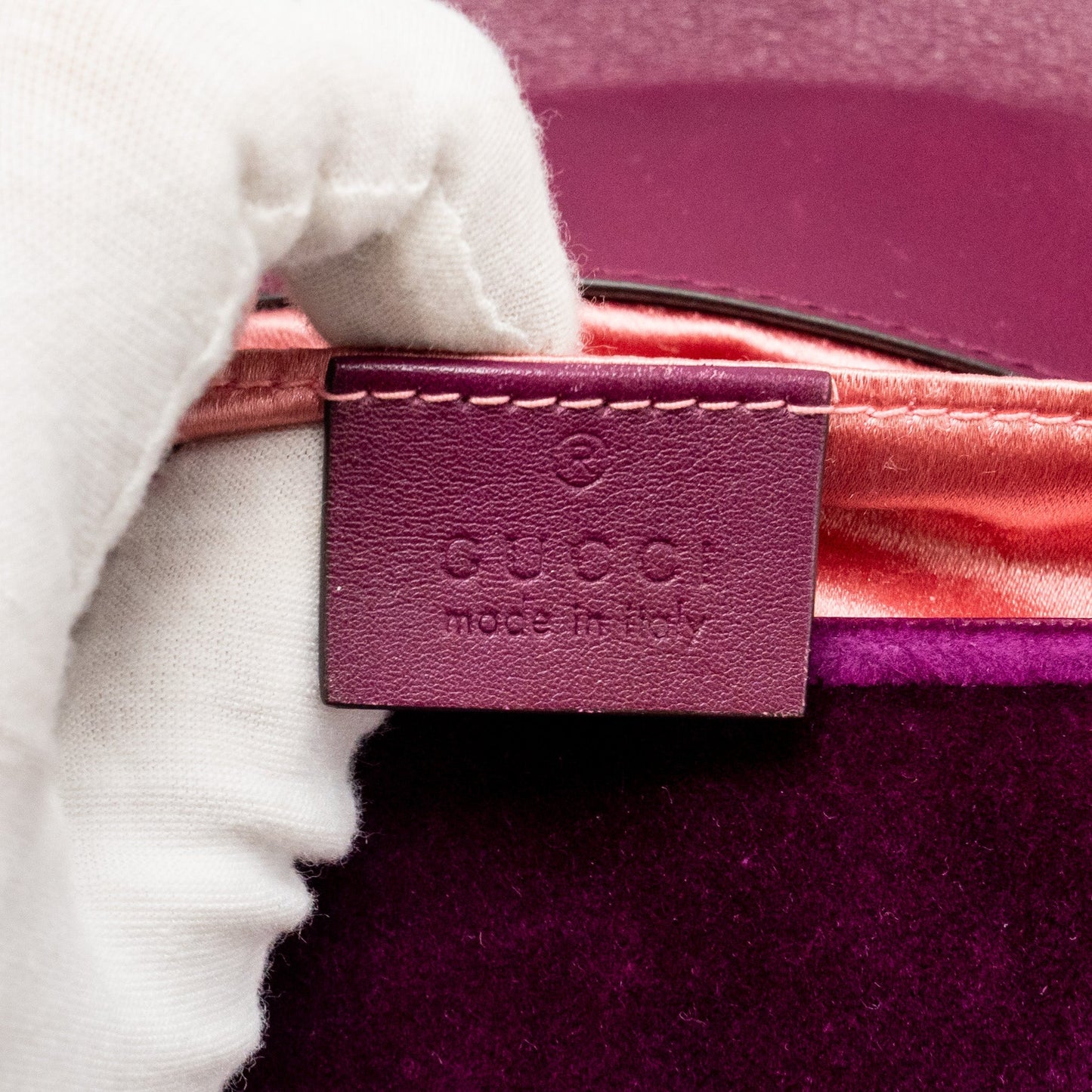 Gucci Mini GG Marmont Shoulder Bag Velvet Hot Pink