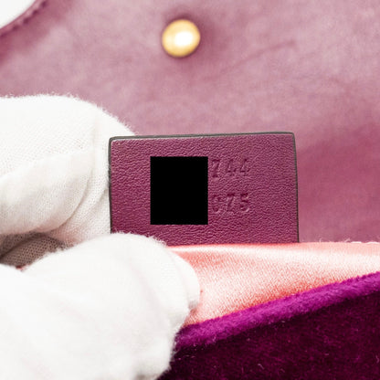Gucci Mini GG Marmont Shoulder Bag Velvet Hot Pink