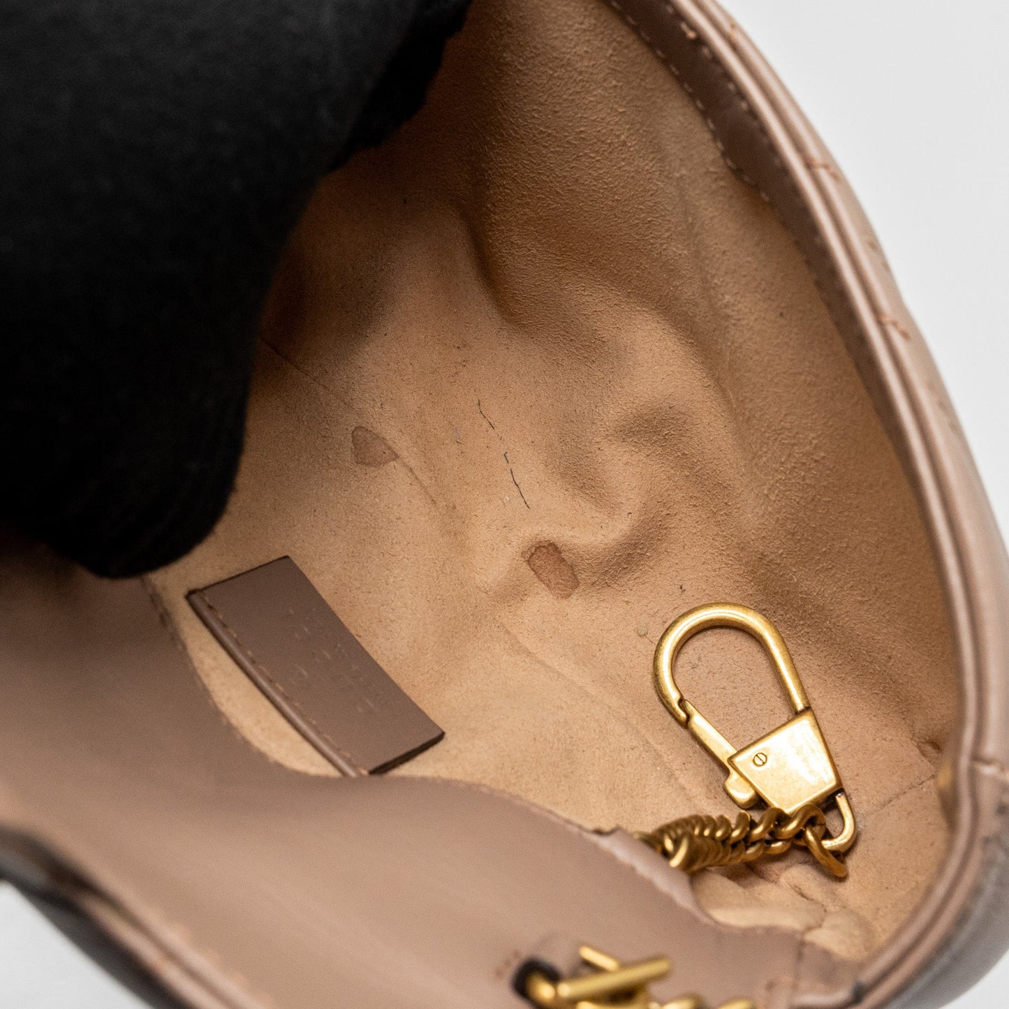 Gucci Super Mini GG Marmont Calfskin Beige