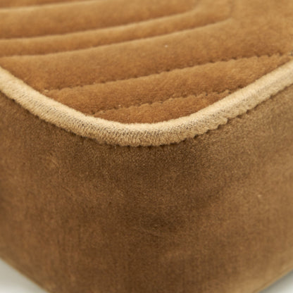 Gucci GG Marmont Camera Bag Velvet Gold Tan