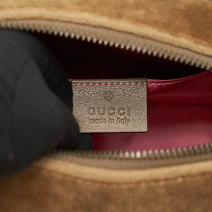 Gucci GG Marmont Camera Bag Velvet Gold Tan