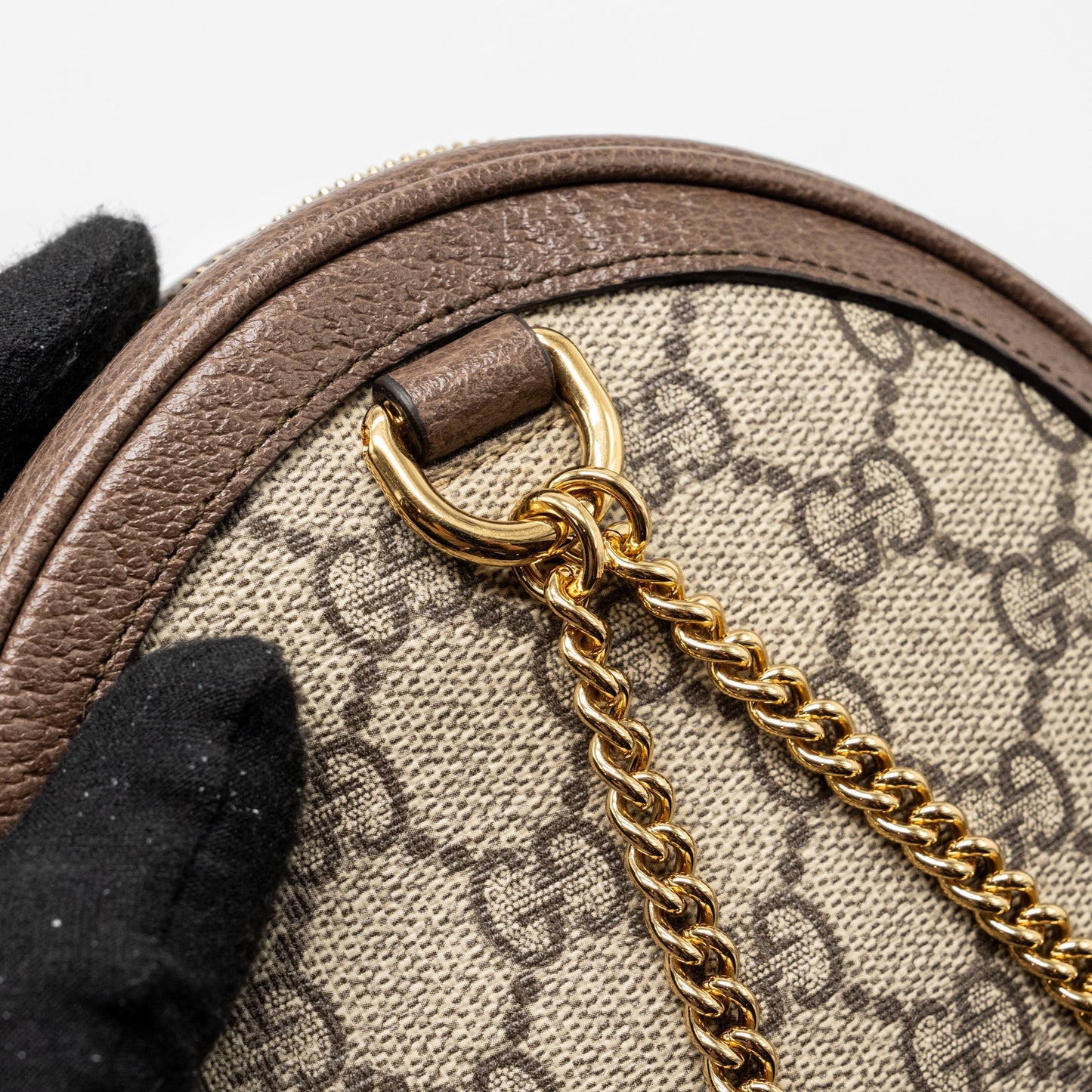 Gucci round Ophidia backpack gg supreme canvas