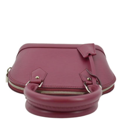 LOUIS VUITTON Alma BB Epi Leather Satchel Crossbody Bag Red