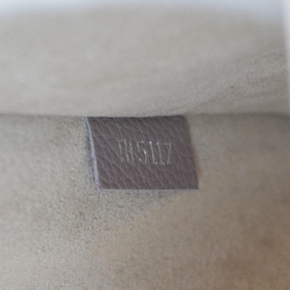 LOUIS VUITTON Pochette Jour Leather Pouch Taupe