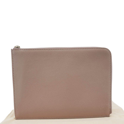 LOUIS VUITTON Pochette Jour Leather Pouch Taupe