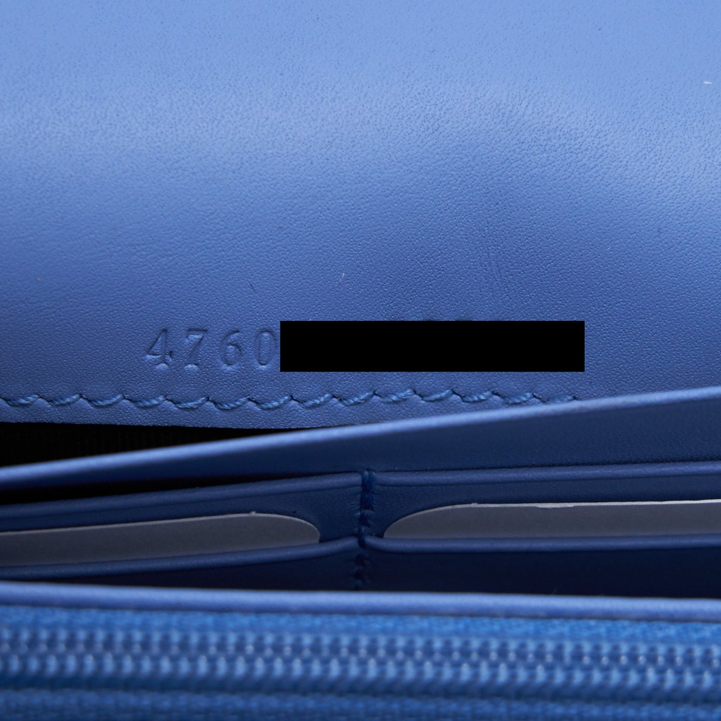 Gucci Sylvie Leather Continental Long Wallet In Blue