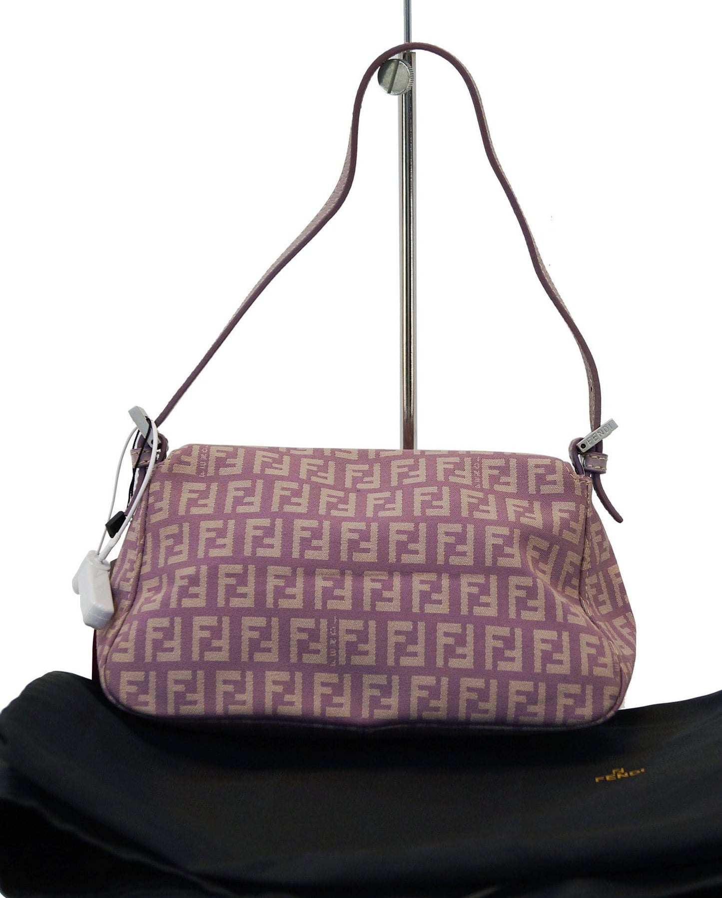 FENDI FF Zucchino Lilac Lavender Baguette Bag - Final Call