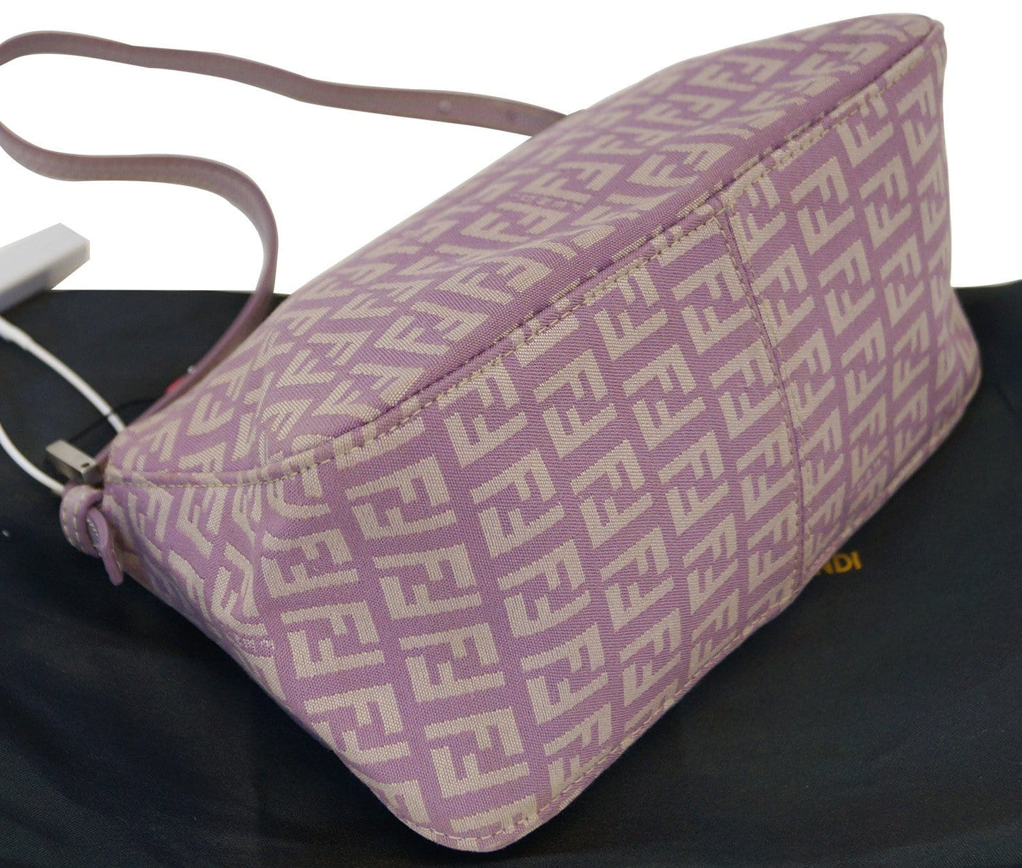 FENDI FF Zucchino Lilac Lavender Baguette Bag - Final Call