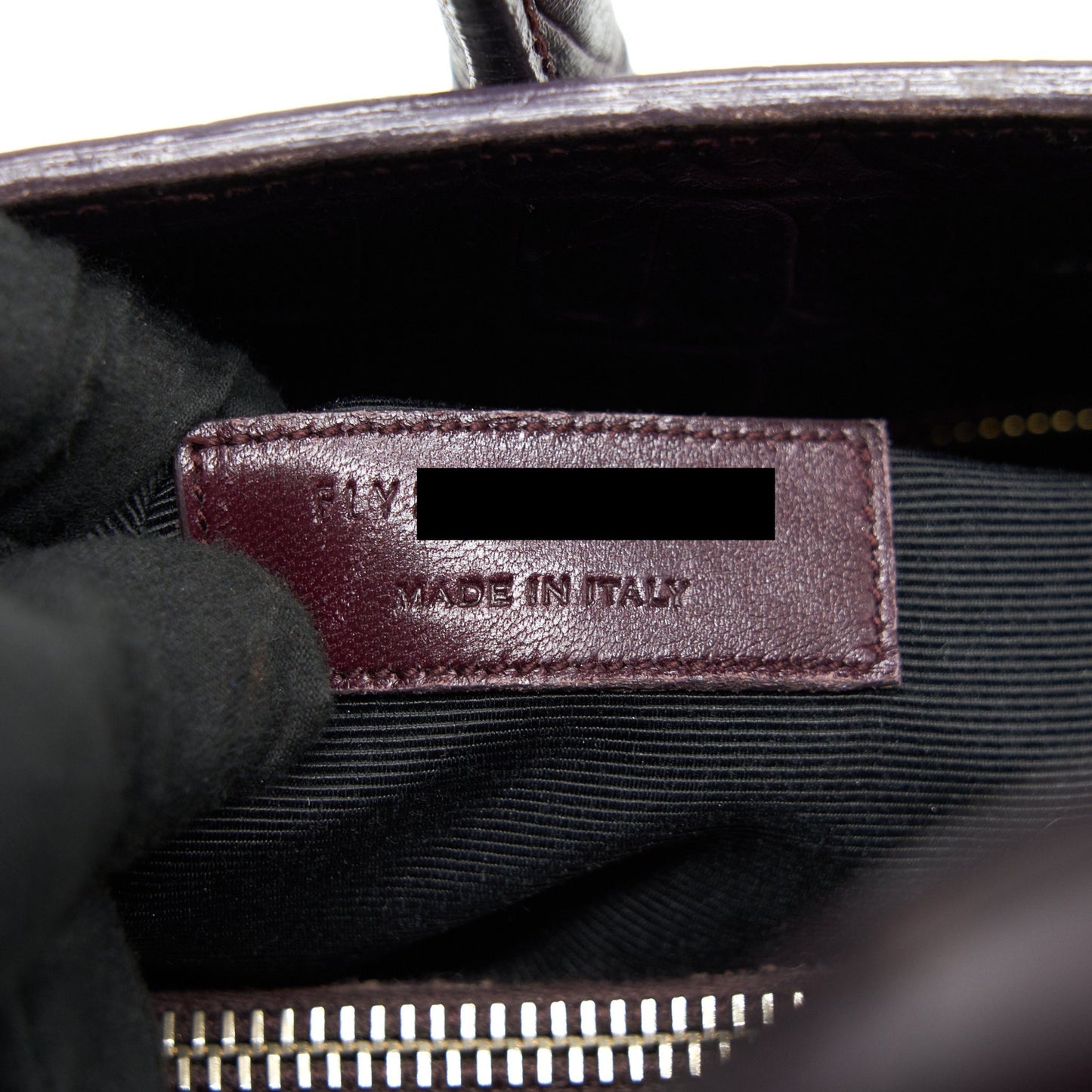 SAINT LAURENT/ YSL CLASSIC SAC DE JOUR IN CROCODILE EMBOSSED BURGUNDY