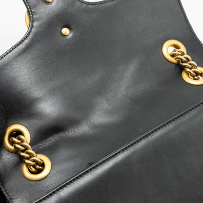 GUCCI SMALL GG MARMONT BAG CALFSKIN BLACK