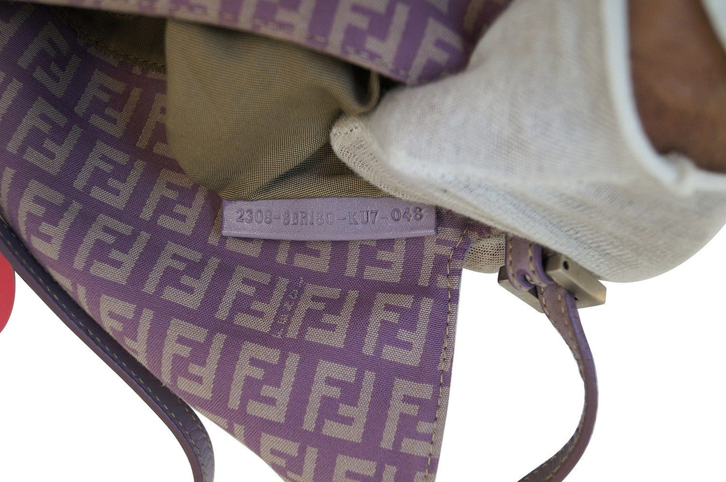 FENDI FF Zucchino Lilac Lavender Baguette Bag - Final Call