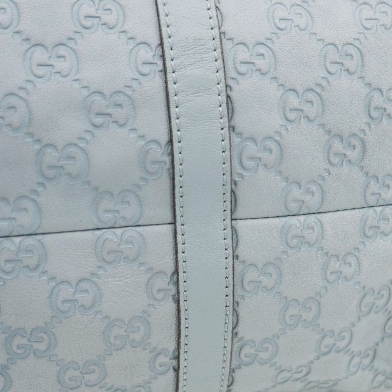 GUCCI Joy Medium Leather Boston Bag Light Blue 265697
