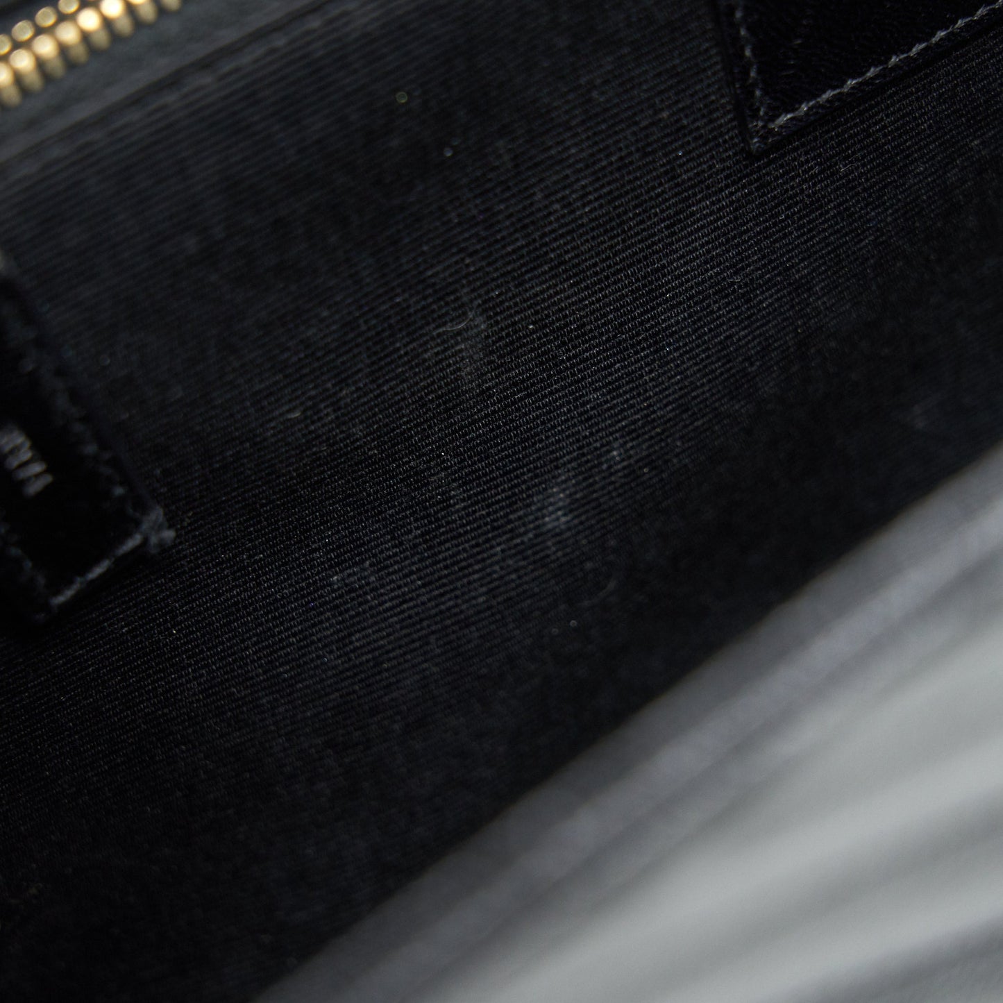 Saint Laurent / YSL Large Envelope Chain Flap Bag in Black Grain de Poudre