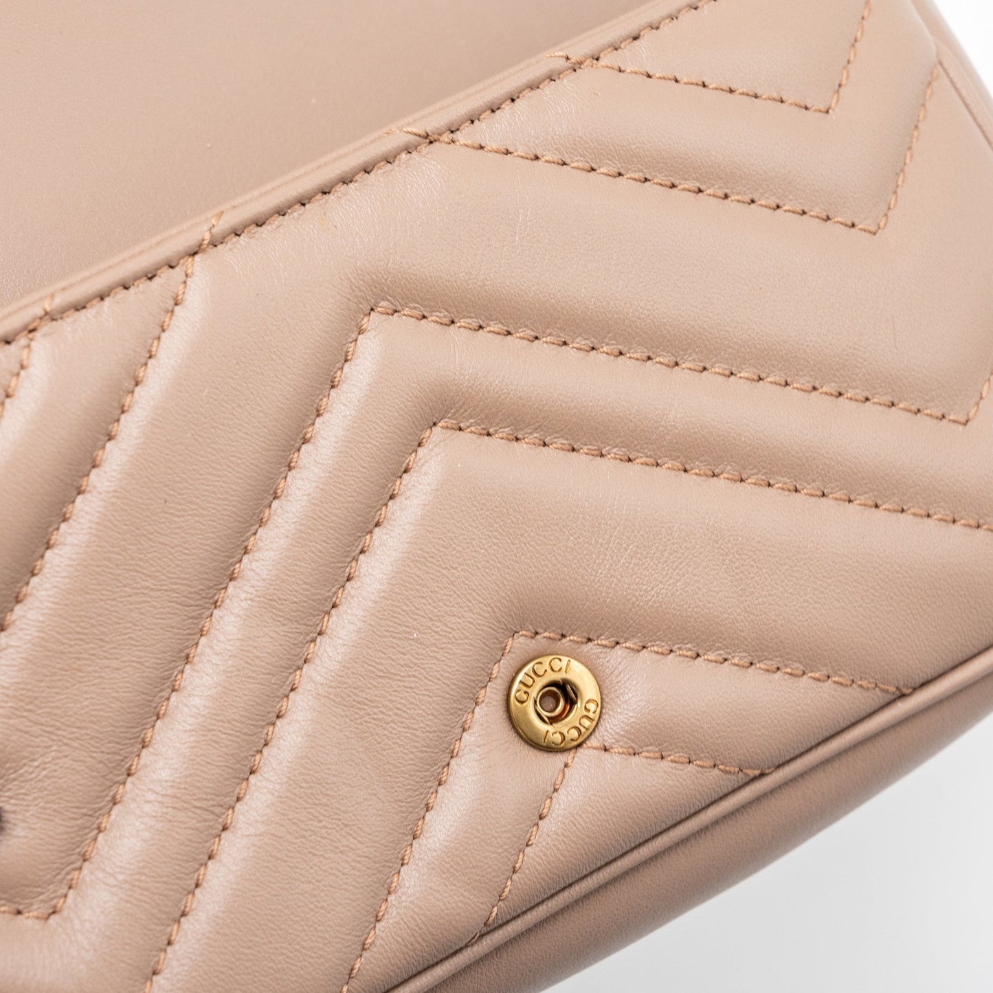 Gucci Super Mini GG Marmont Bag Calfskin Beige