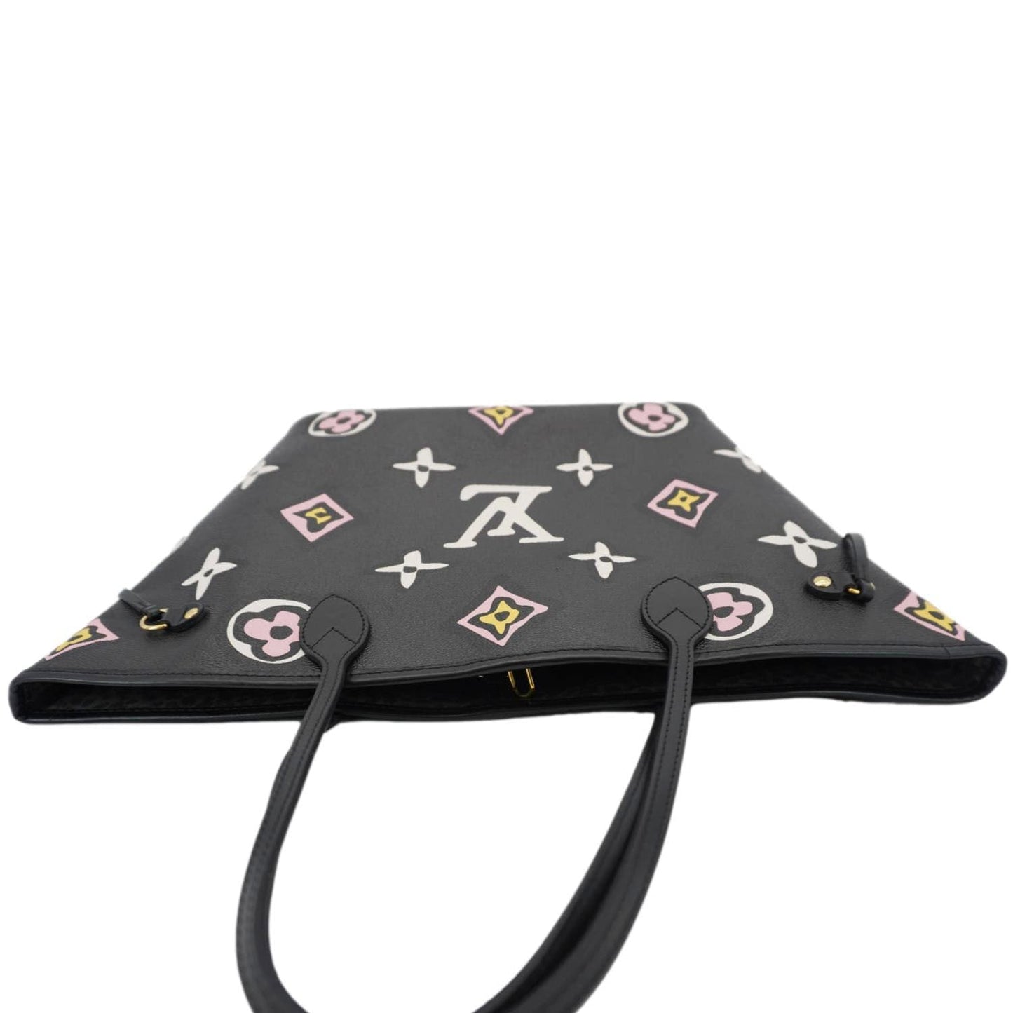 LOUIS VUITTON Neverfull MM Wild At Heart Monogram Empriente Tote Bag Black