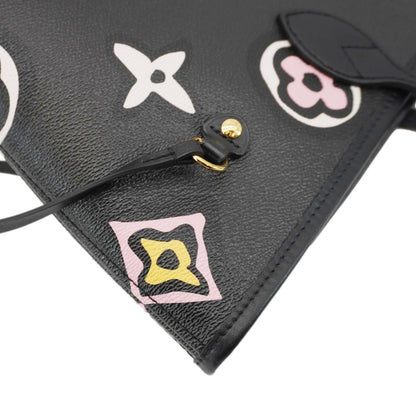 LOUIS VUITTON Neverfull MM Wild At Heart Monogram Empriente Tote Bag Black