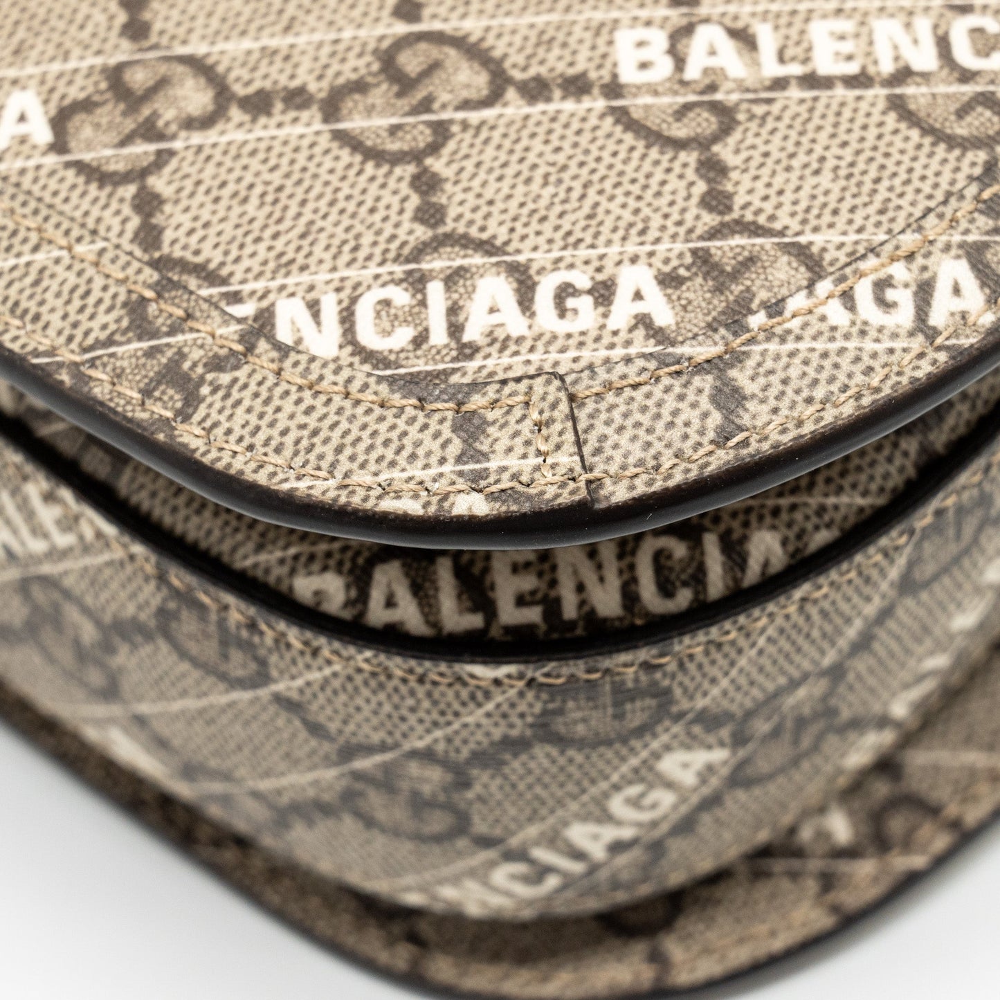 Gucci x Balenciaga Horsebit 1955 Bag GG Supreme/Balenciaga Print Canvas