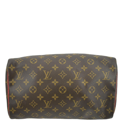 LOUIS VUITTON Totem Speedy 30 Monogram Canvas Satchel Bag Flamingo Pink