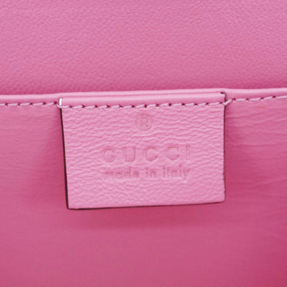 GUCCI Sylvie 1969 Plexiglass Top Handle Crossbody Bag Pink 589482