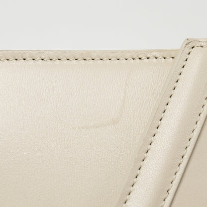 Saint Laurent/YSL Cassandra Chain Wallet Calfskin White GHW