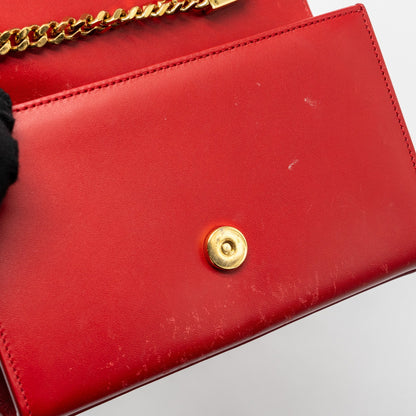 Saint Laurent/YSL Small Kate Bag Tassel Calfskin RED GHW