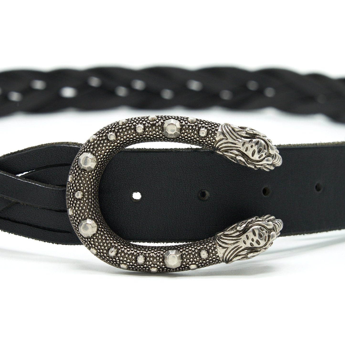 GUCCI 105cm Men’s Dionysus Leather Belt In Black