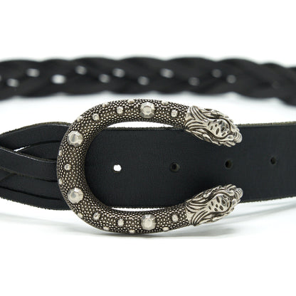GUCCI 105cm Men’s Dionysus Leather Belt In Black