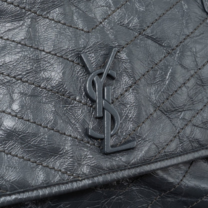 Saint laurent Medium Niki calfskin dark grey SHW