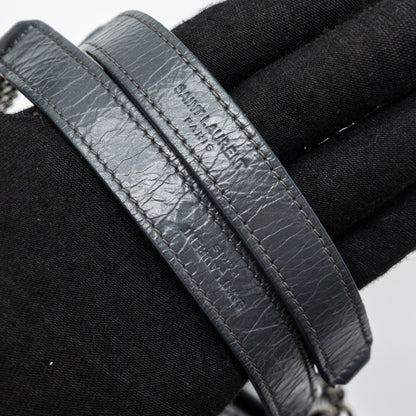 Saint laurent Medium Niki calfskin dark grey SHW