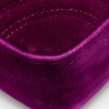 Gucci Mini GG Marmont Shoulder Bag Velvet Hot Pink