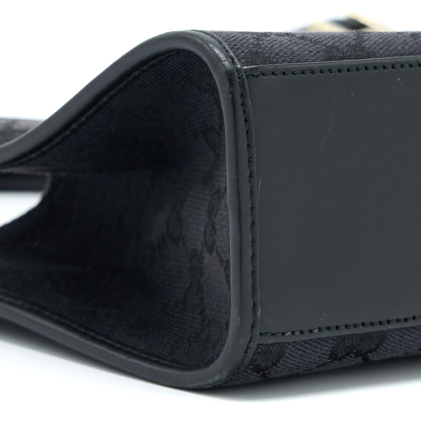 Gucci Vintage Jackie Bag GG Printed Canvas Black