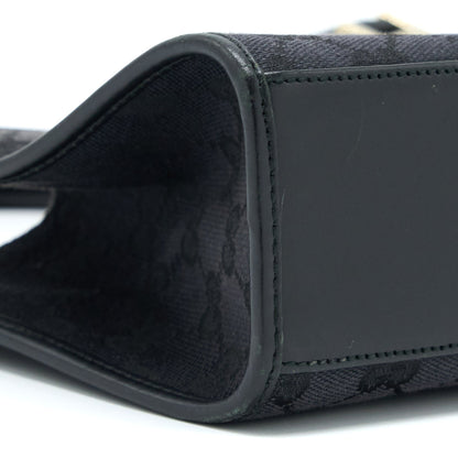 Gucci Vintage Jackie Bag GG Printed Canvas Black