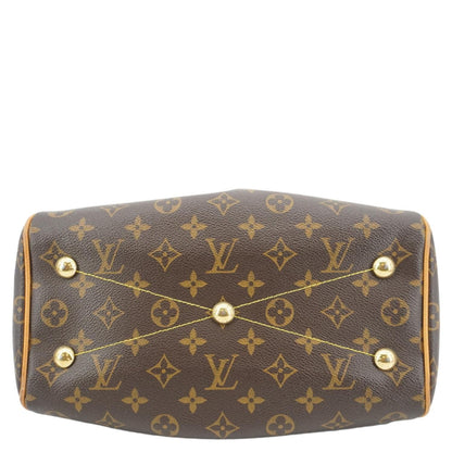 LOUIS VUITTON Tivoli PM Monogram Canvas Satchel Bag Brown