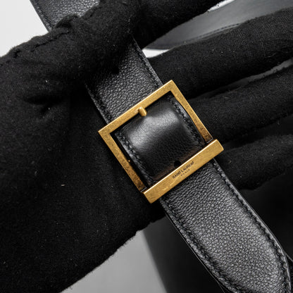 Saint Laurent/YSL Le 5 A 7 Supple Large Smooth Calfskin Black GHW