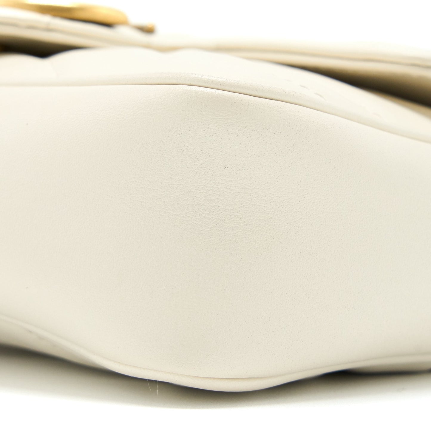 Gucci GG Marmont Super Mini Bag Matelassé White Brushed