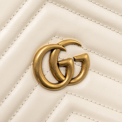 Gucci GG Marmont Mini Bucket Bag calfskin White