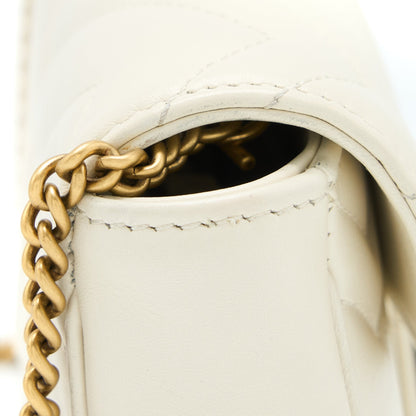 Gucci GG Marmont Super Mini Bag Matelassé White Brushed