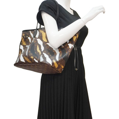 LOUIS VUITTON X LOL Neverfull MM Monogram Canvas Tote Bag Brown